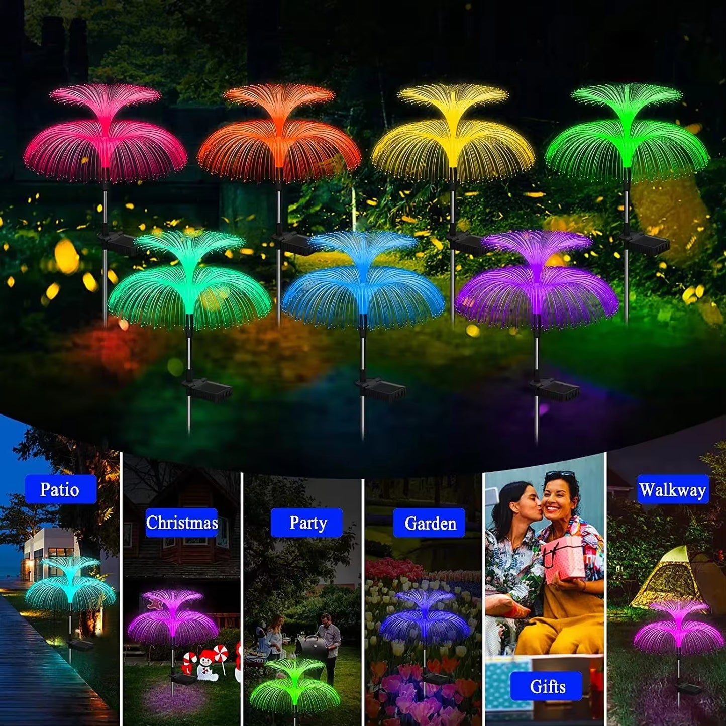 GlowTide Solar Jellyfish Lights